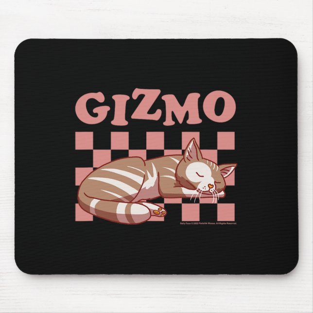 Sally Ansikte Gizmo Cat Checkered Nap Mönster Musmatta (Framsidan)