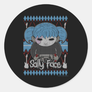 Sally Ansikte Guitar Sally Ugly Runt Klistermärke