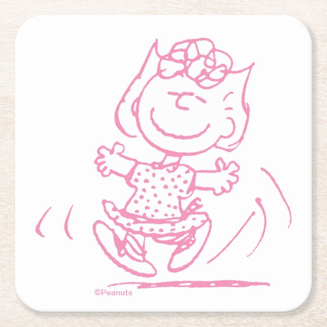 Sally Brown Dancing Underlägg Papper Kvadrat (Framsidan)