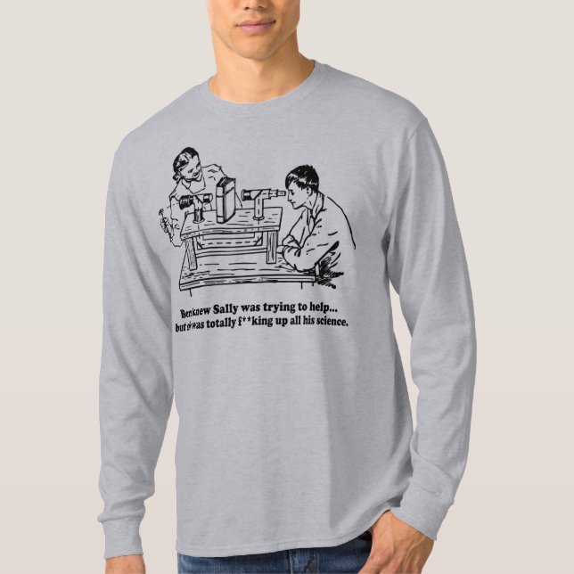 Sally kan inte redigerad vetenskap - tee shirt (Framsida)