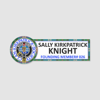 Sally Kirkpatrick Knight CKS Namnskylt Namnbricka