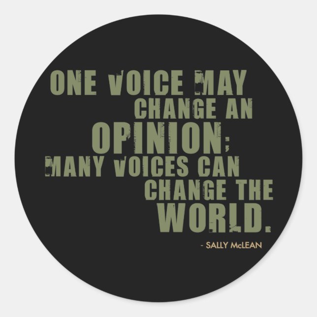 Sally McLean Quote Runt Klistermärke (Framsida)