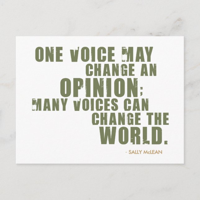 Sally McLean Quote Vykort (Framsida)