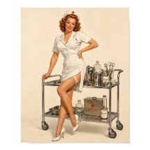 Sally Monroe På Jobbet Pin-Up Affisch