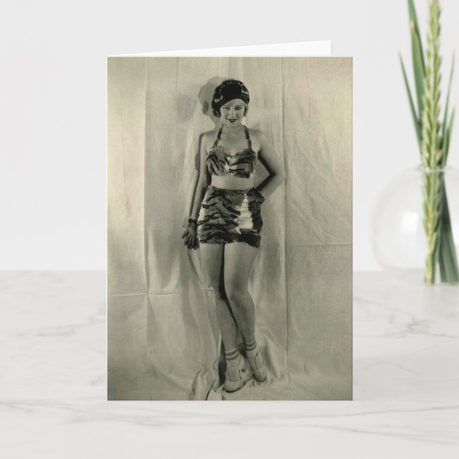 Sally Rand tidigt 1930s PR-fotohälsningskort Kort (Framsida)