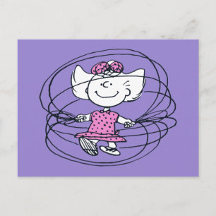 Sally Spela upp jump Rope Vykort