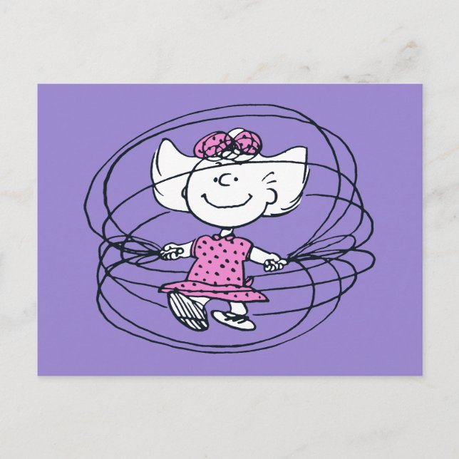 Sally Spela upp jump Rope Vykort (Framsida)