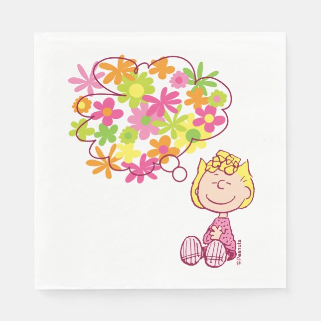 Sally Thinking of Flowers Pappersservett (Framsidan)