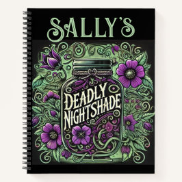 Sally's Deadly Nightshade Journal - Gothic Blommig
