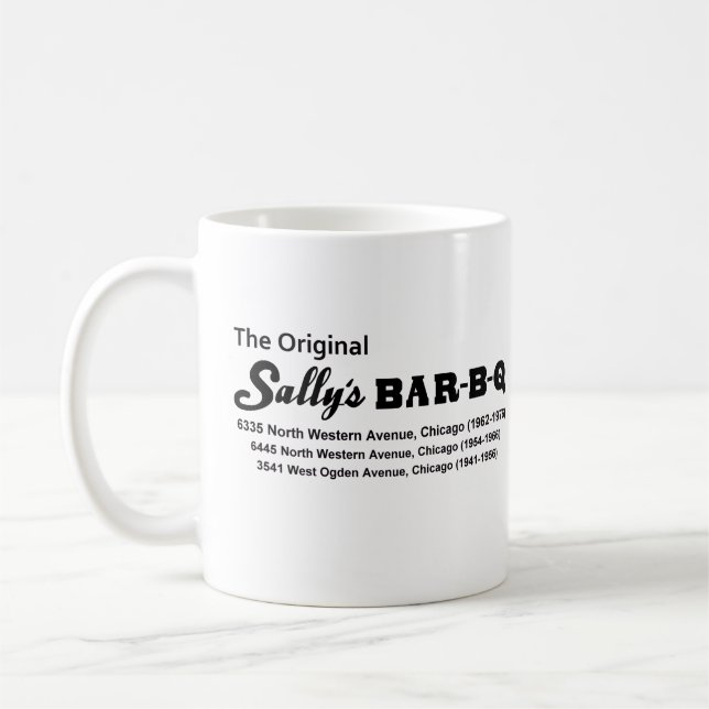 Sally's Pub-B-Q Restaurant, Chicago, IL 1941-1976 Kaffemugg (Vänster)