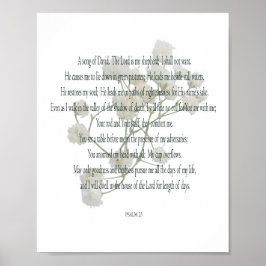 Salm, Vit blomma, Poster Pappert (projektionsyta)