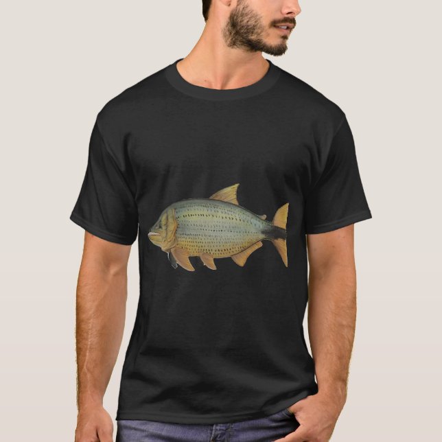 Salminus maxillosus fisk akvarell t shirt (Framsida)