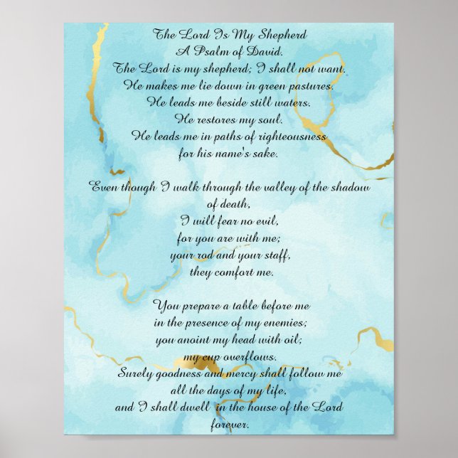 Salmo 23 citas bíblicas poster (Framsidan)