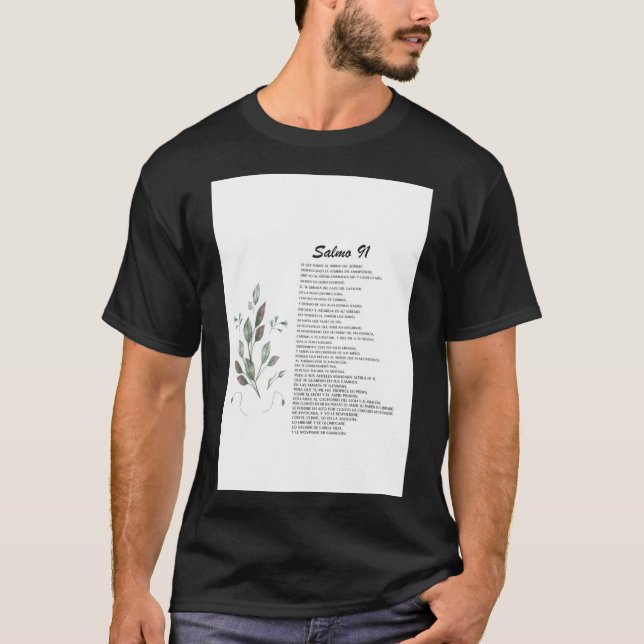 Salmo 91, spanska Bible Verse  T Shirt (Framsida)