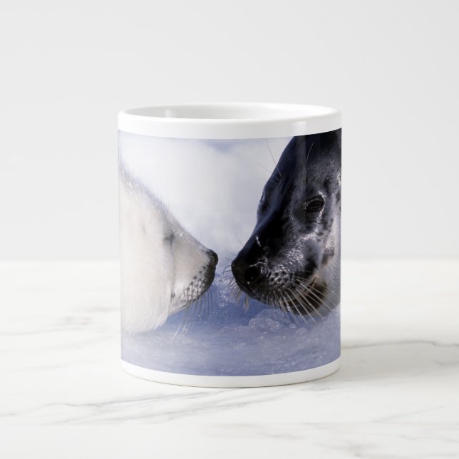 Sälmoder med unge jumbo mugg (Framsidan)