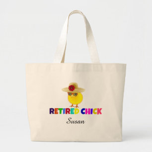 Sålmodig Chick, så söt. Anpassa med ditt namn. Jumbo Tygkasse