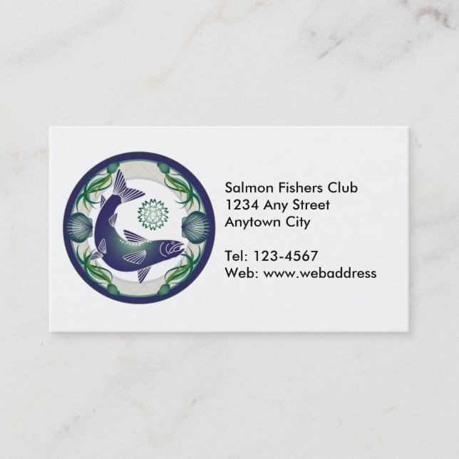 Salmon affärskort visitkort (Framsida)