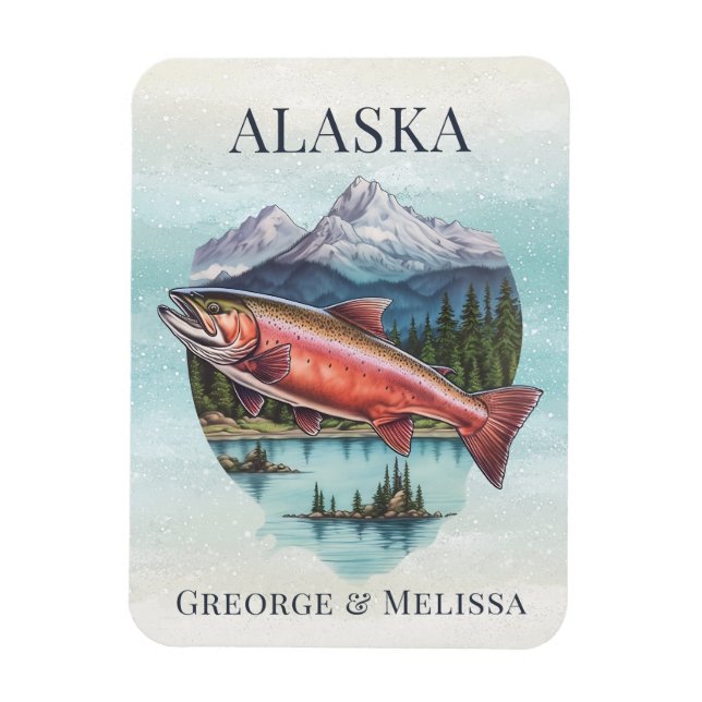 Salmon Alaska Cruise Frakt Stateroom Magnet (Vertikal)