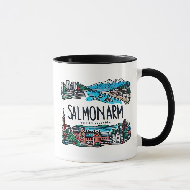Salmon Arm BC Kanada Mugg (Höger)