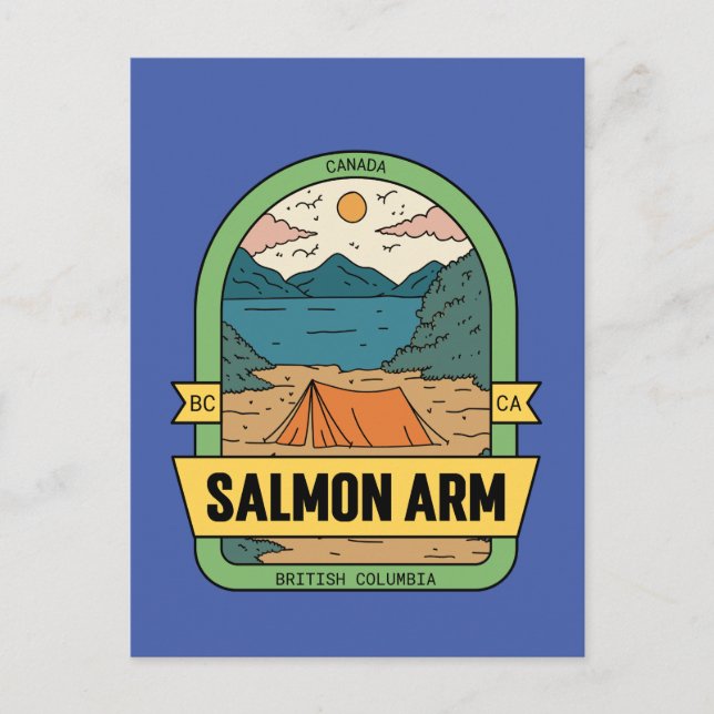 Salmon Arm British Columbia Canada Souvenir Vykort (Framsida)