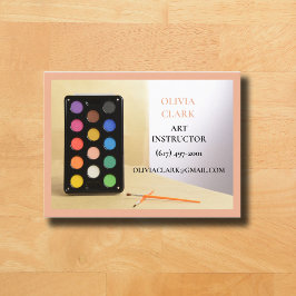 Salmon Art Teacher Tutor Educator Art Class Visitkort