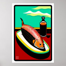 Salmon Art-utskrift Poster