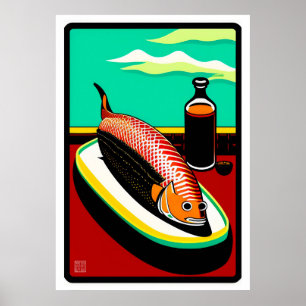 Salmon Art-utskrift Poster