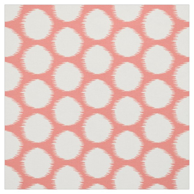 Salmon Asian Moods Ikat Dots Tyg (Provkarta)
