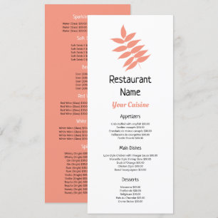 Salmon Autumn Löv, Restaurant Slimline Meny