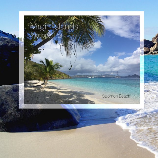 Salmon Beach, Handflatan, Jungfruöarna Nationalpar Vykort (Skapare uppladdad)