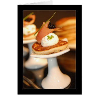 Salmon Blinis Hälsningskort