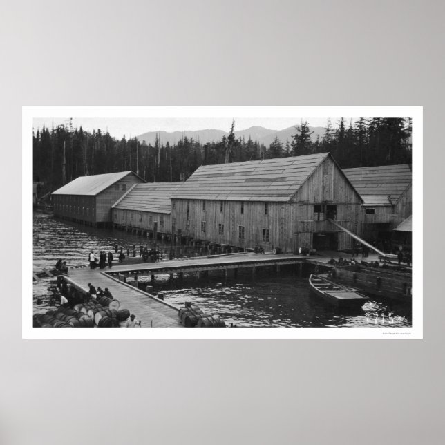Salmon Cannery Ketchikan, Alaska 1918 Poster (Framsidan)