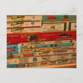 Salmon Cans Vintage Vykort
