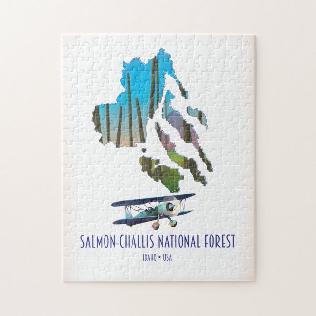 Salmon-Challis National Forest-karta Pussel (Vertikal)