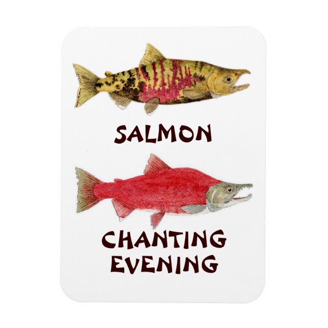 Salmon Chanting Evening Magnet (Vertikal)