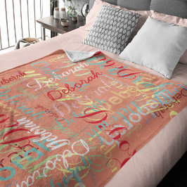 Salmon Färg Namn Fleecefilt