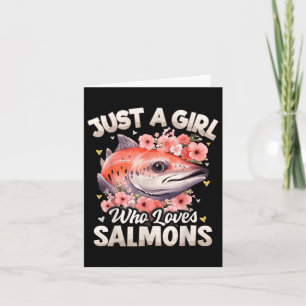 Salmon Fish Girls Kvinnor bara en flicka som Kärle Kort