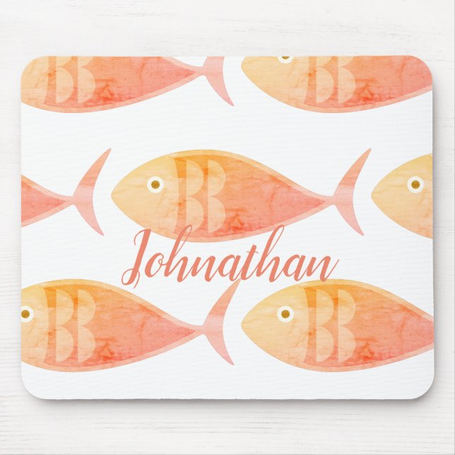 Salmon Fish Group Mouse Pad Musmatta (Framsidan)
