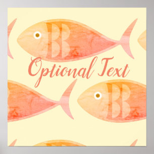 Salmon Fish Group Poster