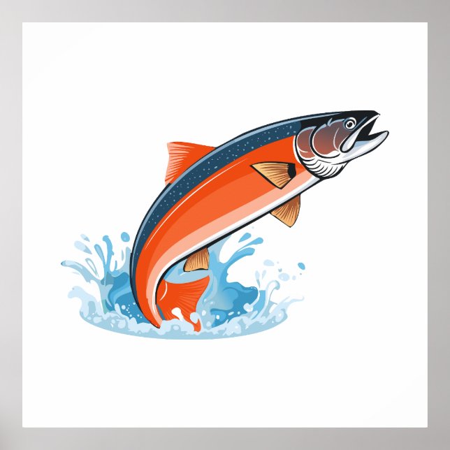 Salmon fish poster (Framsidan)