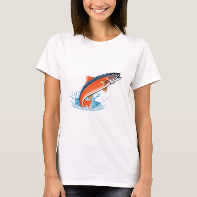Salmon fish t shirt (Framsida)