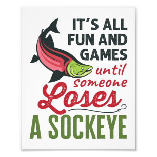 Salmon Fisherman Roligt Games Sockeye Fototryck