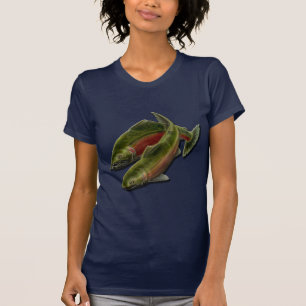 Salmon Fishing Women's Fisherman Shirts Gifts Tee Shirt