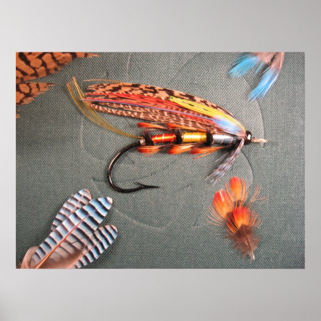 Salmon Fly ’The Popham’ Poster (Framsidan)