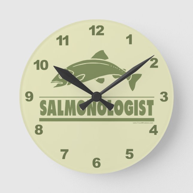 Salmon Flygfiske Rund Klocka (Framsida)