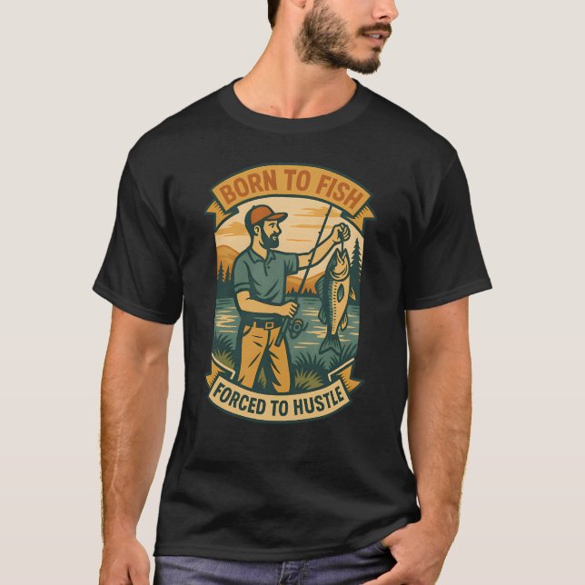 Salmon Lake Öring Retro Design T Shirt (Framsida)