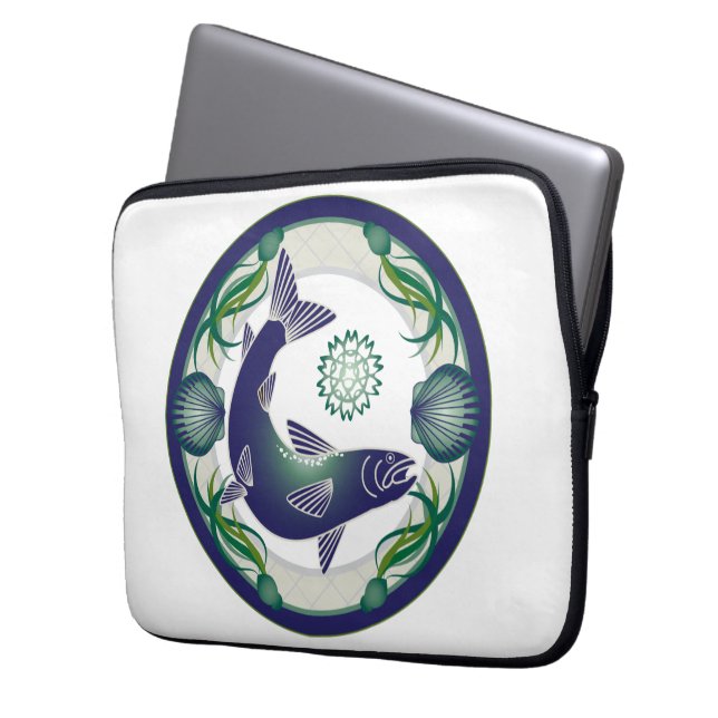 Salmon laptop sleeve (Framsidan Vänster)