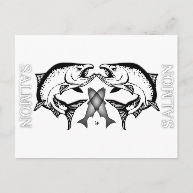 Salmon Logotyp Items Vykort (Framsida)