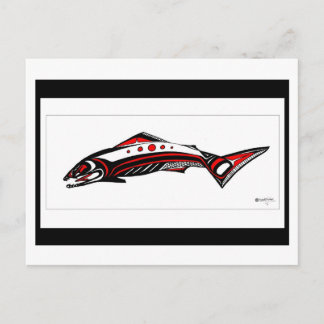 Salmon Native Art Vykort