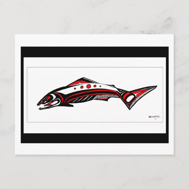Salmon Native Art Vykort (Framsida)